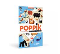 POPPIK Kit d'autocollants Découverte Animaux du Monde – à partir de 5 ans – Poster éducatif amusant