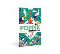 poppik - poster découverte avec stickers oiseaux G