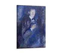 Poster d'Edvard Munch (4) autoportrait avec cigarette - Impression sur toile - Décoration d'intérieur - 40 x 60 cm
