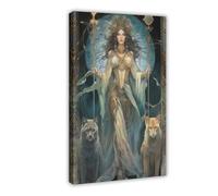 Poster déesse de la mythologie nordique, déesse de l'amour et de la beauté, impression aquarelle (3)