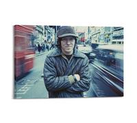 Poster d'Elliott Smith sur toile style vintage - Décoration murale moderne pour salon, chambre à coucher - 50 x 75 cm - Style moderne