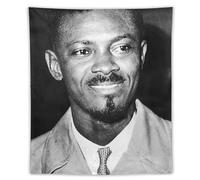 Poster des nationalistes africains et noirs Patrice Lumumba (3) - Tapisserie d'art cool - Peinture murale à suspendre - Cadeau pour chambre à coucher - 127 x 152,4 cm