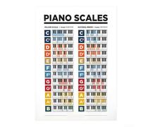 Poster Diagramme Doigté Guitare pour papier Couché Résistant(E) | pour papier couché pour robuste, format 20x15cm, idéal salle de , maison, professeur, débutant