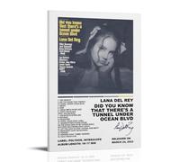 Poster « Did You Know That There's A Tunnel Under Ocean Blvd » de Lana Del Rey - Peinture à l'huile sur toile - Décoration murale d'intérieur - 20 x 30 cm (50,8 x 76,2 cm)