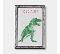 Poster Dinosaure Vert Roar A3 21x29 - Imprimé sur Papier 250gr - Poster Mural - Feuilles pour encadrer - Tableaux Décoration Salon - Posters décoratifs -