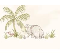 Poster Disney Dumbo, l'éléphant volant Beige et vert - 612844 - 40 cm x 50 cm