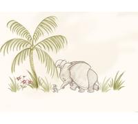 Poster Disney Dumbo, l'éléphant volant Beige et vert - 612845 - 70 cm x 50 cm