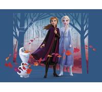 Poster Disney La Reine des Glaces Anna & Elsa Bleu, Violet et Orange - 600667 - 160 x 110 cm