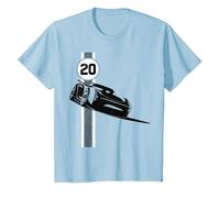 Poster Disney Pixar Cars 3 Jackson Storm Shadow T-Shirt, Enfant, Bleu Céleste, 8 ans