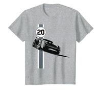 Poster Disney Pixar Cars 3 Jackson Storm Shadow T-Shirt, Enfant, Gris Chiné, 12 ans