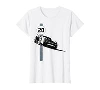 Poster Disney Pixar Cars 3 Jackson Storm Shadow T-Shirt, Femme, Blanc, S