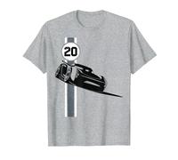 Poster Disney Pixar Cars 3 Jackson Storm Shadow T-Shirt, Homme, Gris Chiné, 3XL