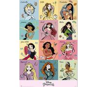 Poster Disney Princess Brush Strokes - Dimensions : 61 x 91,5 cm