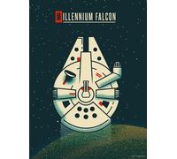 Poster Disney Star Wars Faucon Millénium Bleu Foncé - 612855 - 30 cm x 40 cm