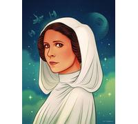 Poster Disney Star Wars Princesse d'Alderaan Bleu, Vert et Blanc - 612867 - 30 cm x 40 cm