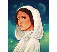 Poster Disney Star Wars Princesse d'Alderaan Bleu, Vert et Blanc - 612868 - 40 cm x 50 cm