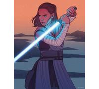Poster Disney Star Wars Rey Orange et Gris - 612871 - 40 cm x 50 cm