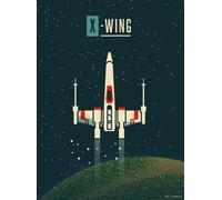 Poster Disney Star Wars X-wing bleu foncé - 612858 - 30 cm x 40 cm