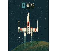 Poster Disney Star Wars X-wing bleu foncé - 612859 - 40 cm x 50 cm
