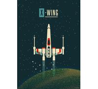 Poster Disney Star Wars X-wing bleu foncé - 612860 - 50 cm x 70 cm