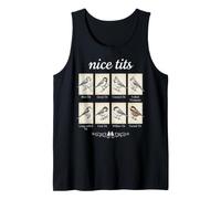Poster d'ornithologique Vintage avec Guide des espèces d'oiseaux Nice Tits Débardeur