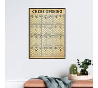 Poster d'ouverture d'échecs - Poster « A Compendium of Chess Opening Poster » pour les amateurs d'échecs - Idée cadeau amusante pour chambre et bureau - 15,2 x 20,3 cm