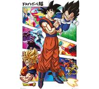 Poster Dragon Ball Super - Panels - Impression manga - Dimensions : 61 x 91,5 cm + 1 paquet de tesa Powerstrips - Contenu : 20 pièces