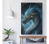 Poster Dragon des Mers, Art Mural, Peinture, Impression sur Toile, Décoration de Chambre, Cadeaux pour Enfants, 20x30 cm