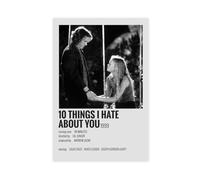 Poster du film 10 choses que je déteste sur toile - Décoration murale pour salon, chambre à coucher - 30 x 45 cm