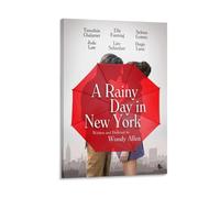 Poster du film « A Rainy Day In New York » - Art mural sur toile - Décoration d'intérieur moderne - 30 x 45 cm