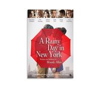 Poster du film « A Rainy Day In New York » - Art mural sur toile - Décoration d'intérieur moderne - 40 x 60 cm