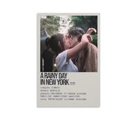 Poster du film « A Rainy Day In New York » - Art mural sur toile - Décoration murale moderne - 20 x 30 cm
