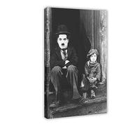 Poster du film Charlie Chaplin The Kid - Décoration murale pour salon, chambre à coucher, décoration de style cadre - 50 x 75 cm