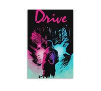 Poster du film « Drive » - Ryan Gosling dans un élégant thriller néo-noir de voitures et de crime (11) - Impression sur toile et décoration murale moderne (60 x 90 cm)