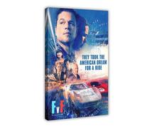 Poster du film Ford V Ferrari sur toile - Décoration murale pour salon, chambre à coucher - 20 x 30 cm