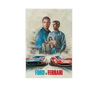 Poster du film Ford V Ferrari sur toile pour décoration de chambre à coucher, bureau, chambre, cadeau 40 x 60 cm