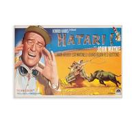Poster du film Hatari sur toile pour décoration de chambre à coucher, bureau, chambre, cadeau 40 x 60 cm