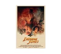 Poster du film Indiana Jones sur toile - Décoration murale pour salon, chambre à coucher - 50 x 75 cm