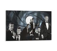 Poster du film James 007 Bond - Impression sur toile - Décoration murale moderne pour chambre à coucher - 40 x 60 cm