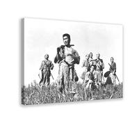 Poster du film Seven Samurai 7 sur toile - Décoration murale pour salon, chambre à coucher - Style cadre - 60 x 90 cm