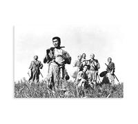 Poster du film Seven Samurai 7 sur toile - Décoration murale pour salon, chambre à coucher - Style sans cadre - 30 x 45 cm
