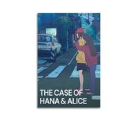 Poster du film The Case of Hana et Alice - Impression élégante - Décoration murale vintage - Impression sur toile décorative - Pour salon, chambre à coucher - 50 x 75 cm - Style sans cadre
