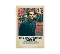 Poster du film The Godfather Part II - Impression sur toile pour salon, chambre à coucher - 60 x 90 cm