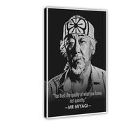 Poster du film The Karaté Kid avec citation de motivation Miyagi 5 - Décoration murale pour salon, chambre à coucher - 40 x 60 cm