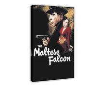 Poster du film The Maltese Falcon sur toile - Décoration murale pour salon, chambre à coucher - 20 x 30 cm
