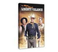 Poster du film The Man Who Shot Liberty Valance - Décoration murale pour salon, chambre à coucher - 30 x 45 cm