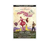 Poster du film The Sound of Music de Julie Andrews sur toile - Décoration de chambre à coucher, bureau, chambre - Cadeau sans cadre - 40 x 60 cm