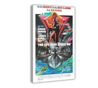 Poster du film The Spy Who Loved Me sur toile - Décoration murale pour salon, chambre à coucher - Style cadre - 40 x 60 cm