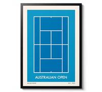 Poster du Grand Chelem ouvert d'Australie, impression d'art murale, illustration graphique minimaliste, cadeau de décoration sportive, archivage mat, A5 (encadré) - 21 x 14,8 cm