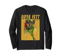Poster du Jet Pack Star Wars Boba Fett Bounty Hunter Manche Longue, Unisexe pour Adultes, Noir, XL